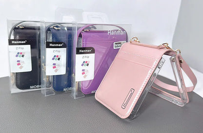 Samsung Z Flip7 Hanman Wallet case with strap