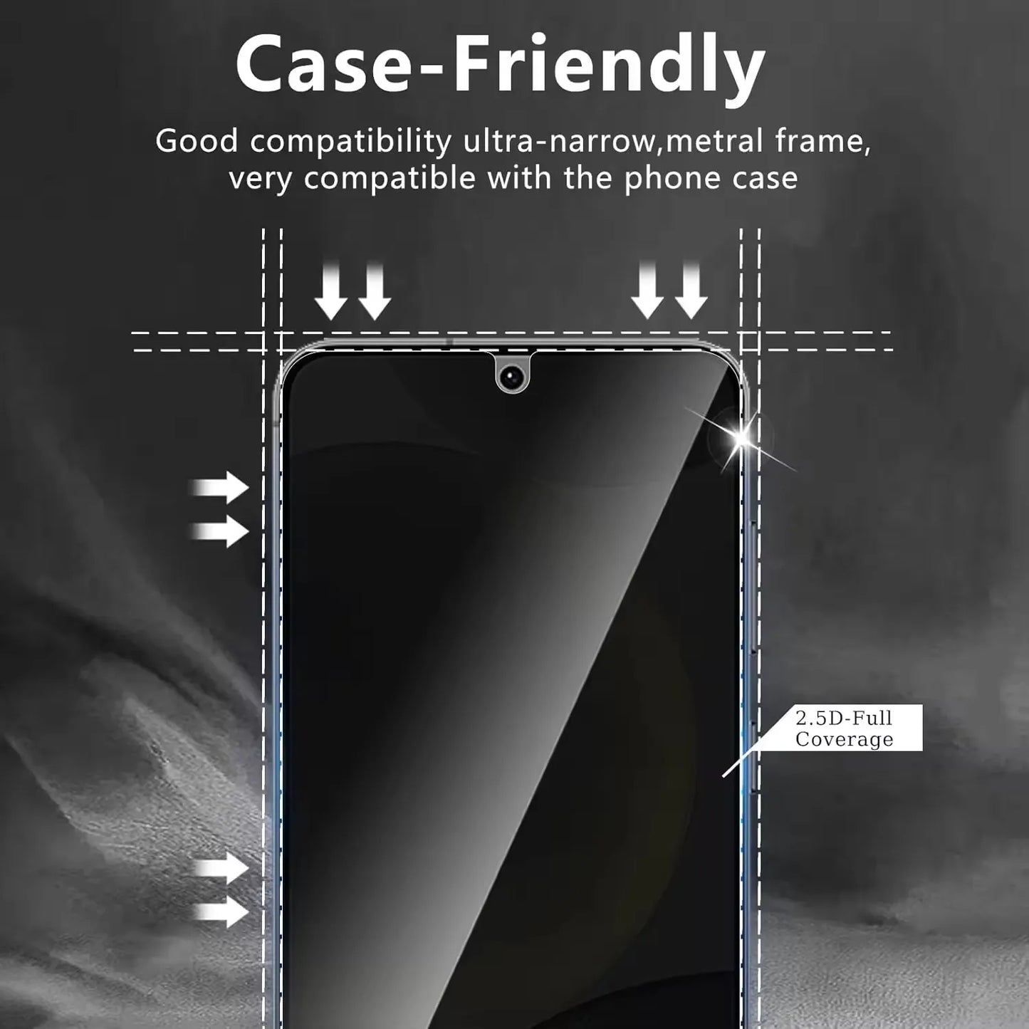 Privacy Fingerprint tempered glass for Samsung