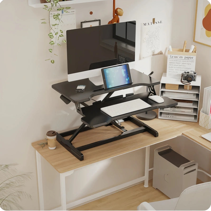 ONLINE Sit Stand Desk Adjustable Riser Ergonomic Work Station 720x400mm GSD66HC-28M