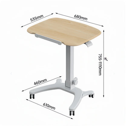 ONLINE Mobile Work Station WHEELY Sit Stand Desk Foldable Timber Look Desktop 680X535MM FA106lwoow