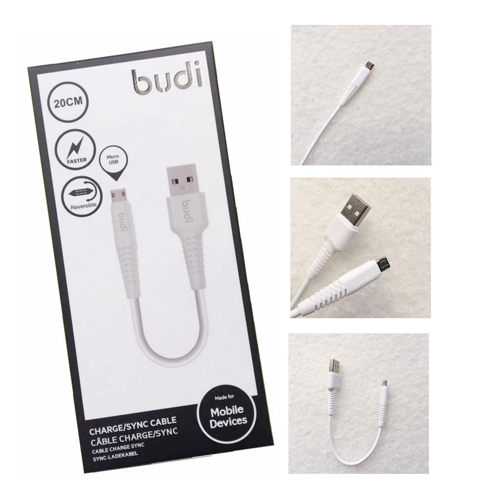Budi M8J150M20 20cm USB-A to Micro cable