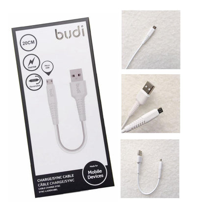 Budi M8J150M20 20cm USB-A to Micro cable