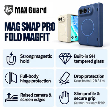 Case for iPhone Duo Mag Snap Pro Fold MagFit (Built-in Tempered Glass)