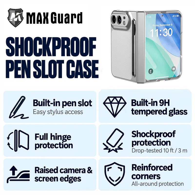 Case for iPhone Duo ShockProof with penslot (Built-in Tempered Glass)