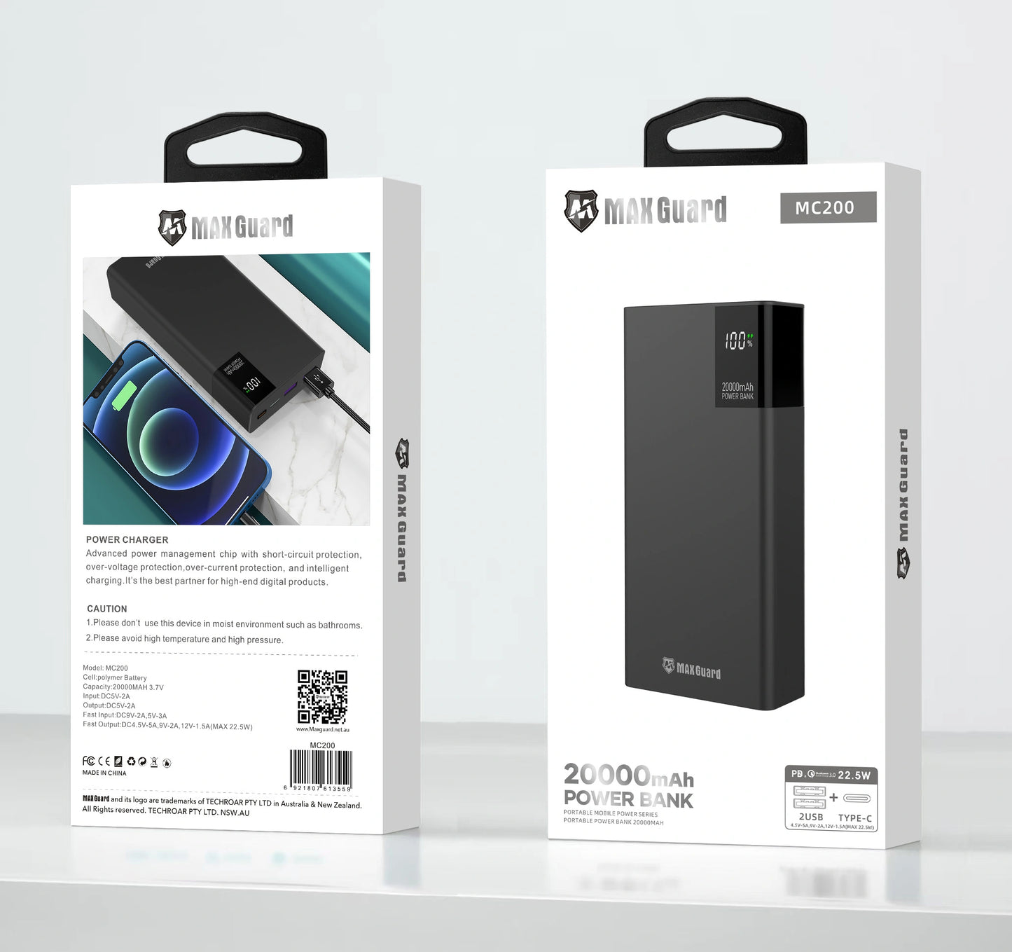 Maxguard MC200 20000 mah PD power bank