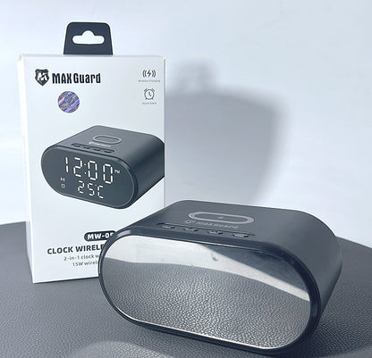 Maxguard MW05 2 in 1 15W Alarm Clock Wireless Charger