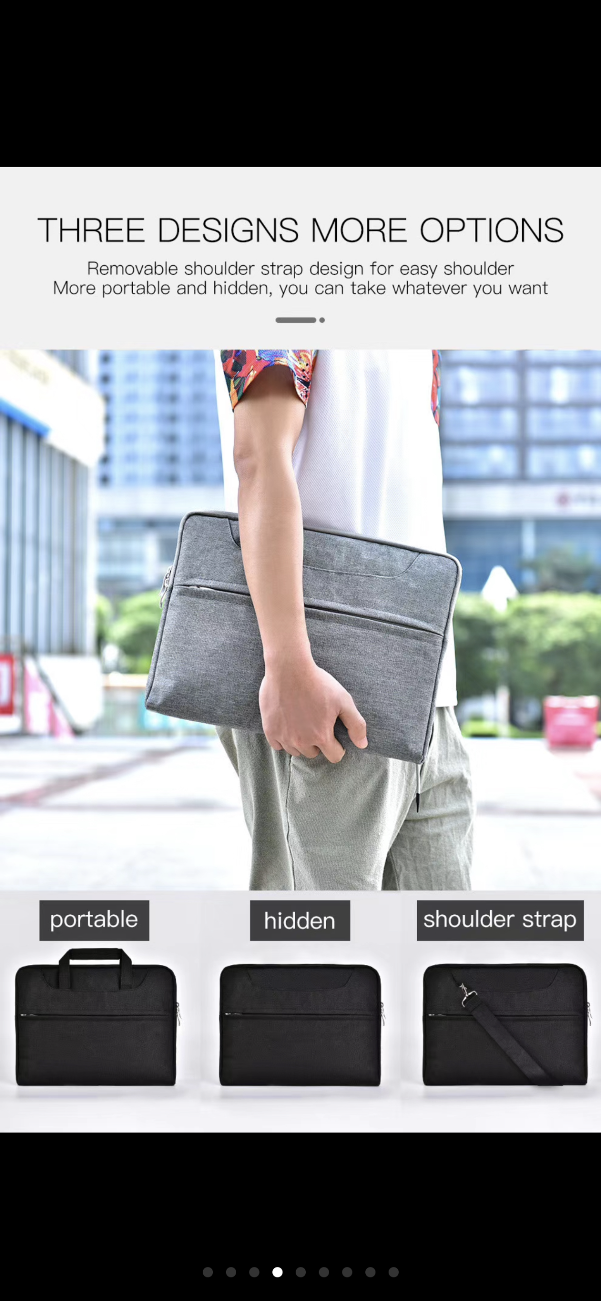 Universal 13 - 15 Inch Zip Sleeve with Handle (iPad/Tablet/Laptop)