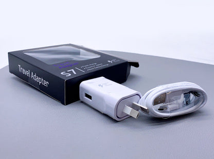 Sam S7 wall charger with USB-A to micro combo