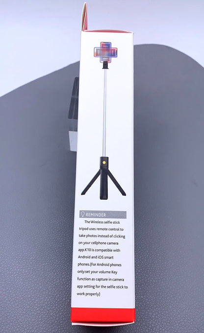 Wireless selfie stick tripod K10