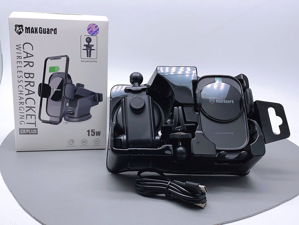 Maxguard C9 Plus 15W wireless charger car holder