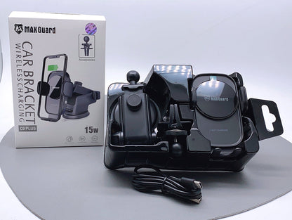 Maxguard C9 Plus 15W wireless charger car holder