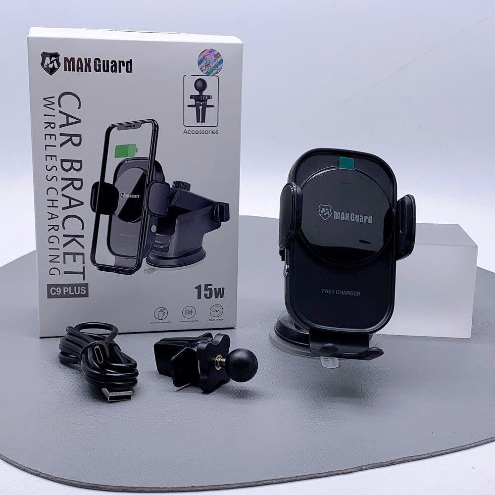 Maxguard C9 Plus 15W wireless charger car holder