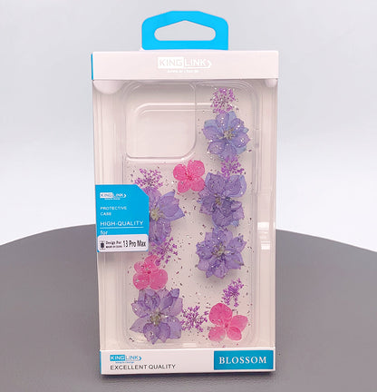 Case for Iphone i7/8+ plus real flower blossom  (i6+/7+/8+ fit)