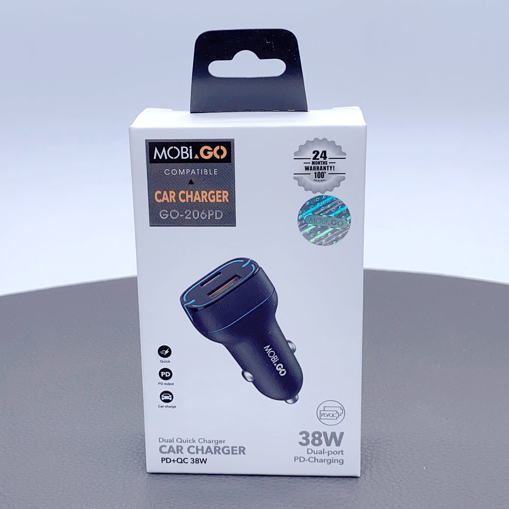 Mobigo GO206PD 38W UAB A+C car charger