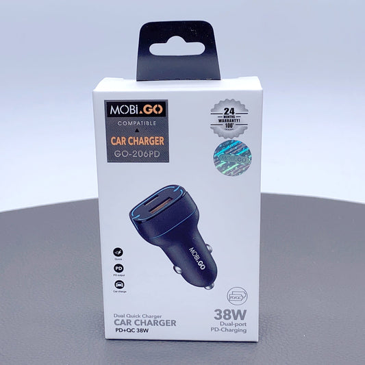 Mobigo GO206PD 38W UAB A+C car charger