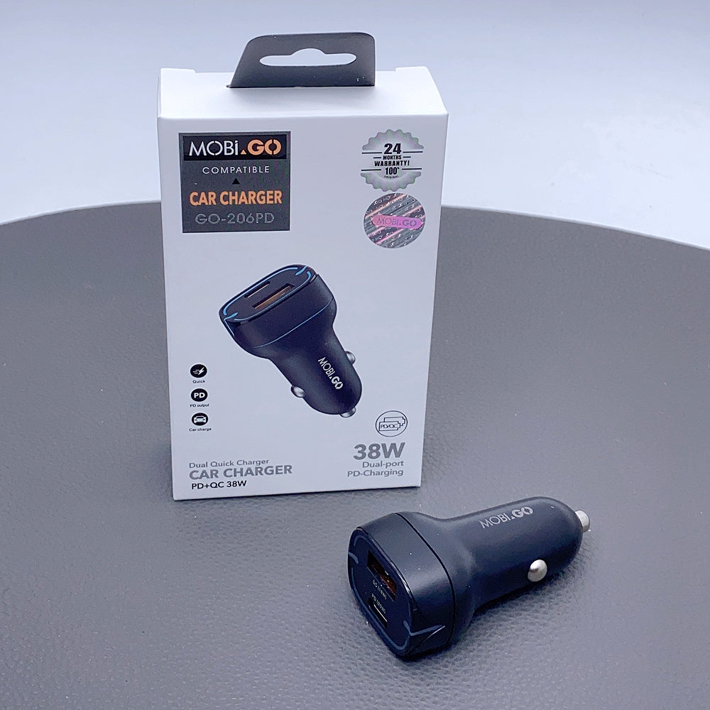 Mobigo GO206PD 38W UAB A+C car charger