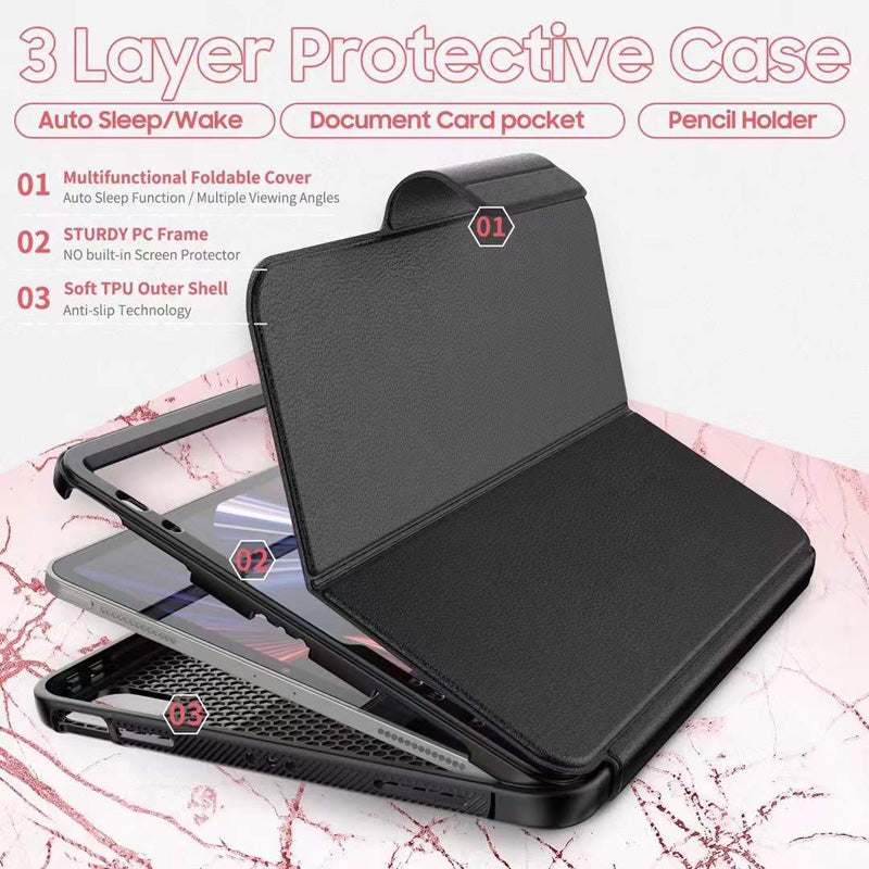 Case for iPad 7th 10.2 A10 Fusion/8th 10.2 A12/9th 10.2 ‌A13/ Pro 10.5/ Air3 10.5 Tablet protective magnetic follo SECURESPIN