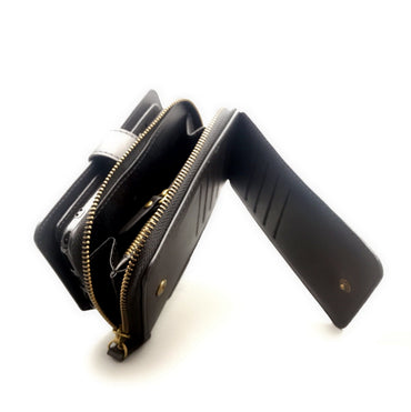 Case for Iphone ipX leather megshi magnetic zip wallet