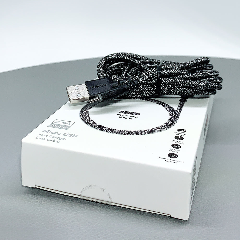 Mobigo GO105 2m USB-A to Micro cable