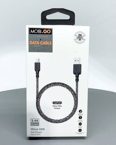 Mobigo GO105 2m USB-A to Micro cable