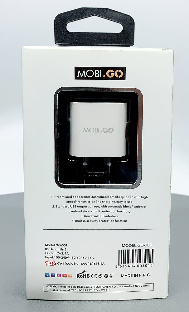 Mobigo GO301 2.1A wall charger