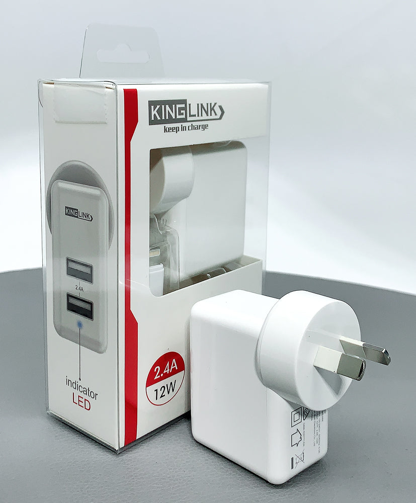 Kinglink M8J906L 12W wall charger with USB-A to Lightning combo