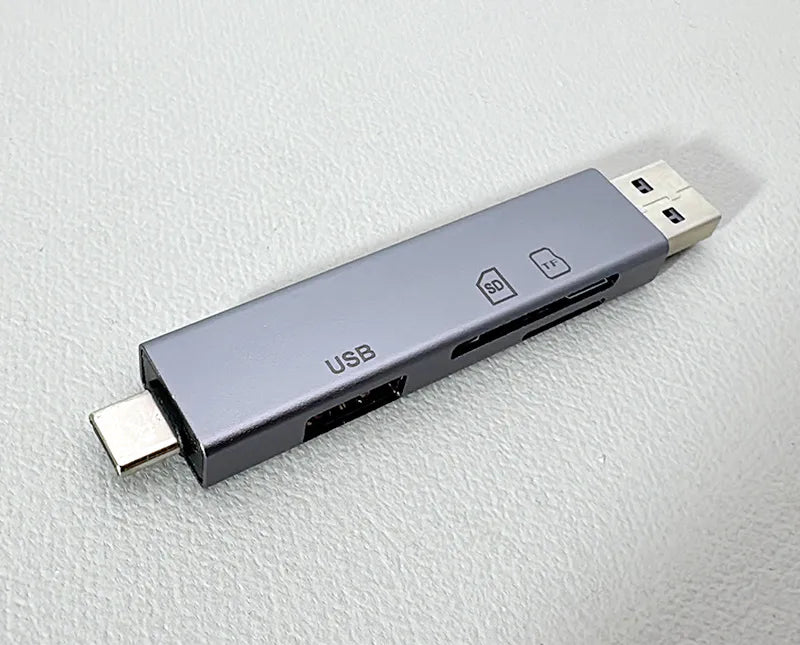 MultiSlot SD/TF USB-C & A Reader SX158