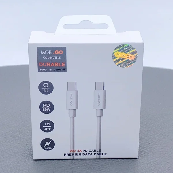 Mobigo 1m 60W PD Type-C to Type-C cable 201TT