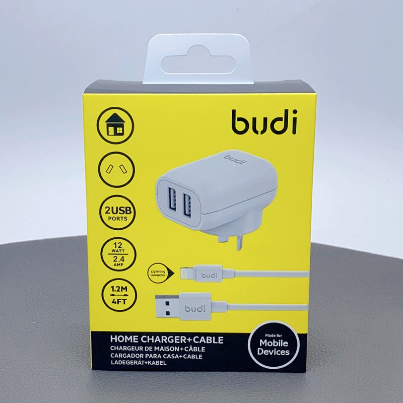 Budi home charger with lightning cable AC339ALW