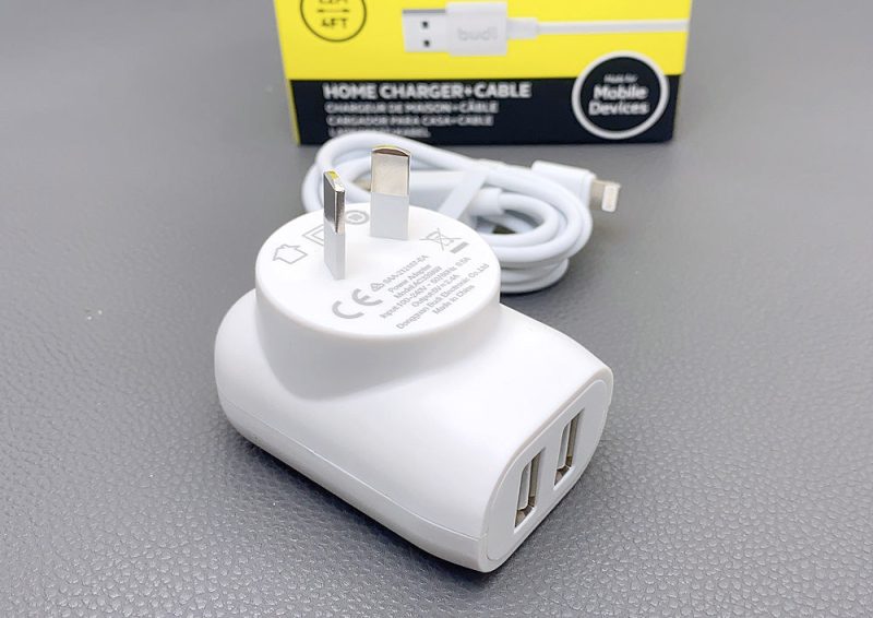 Budi home charger with lightning cable AC339ALW - Image 4